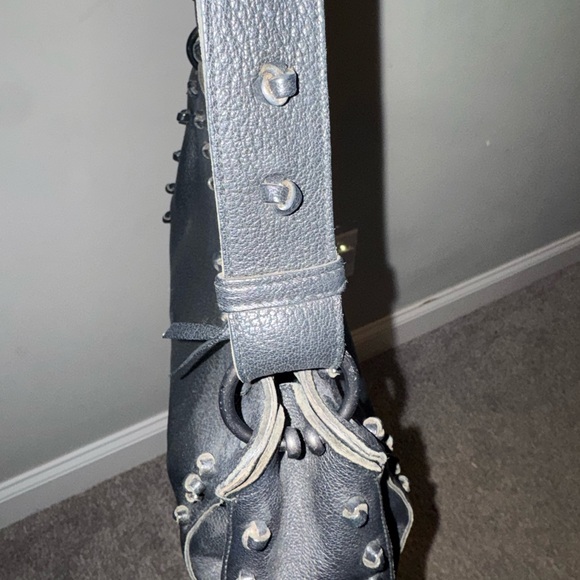 Bottega veneta Studded Black Leather Shoulder Bag - Picture 9 of 16